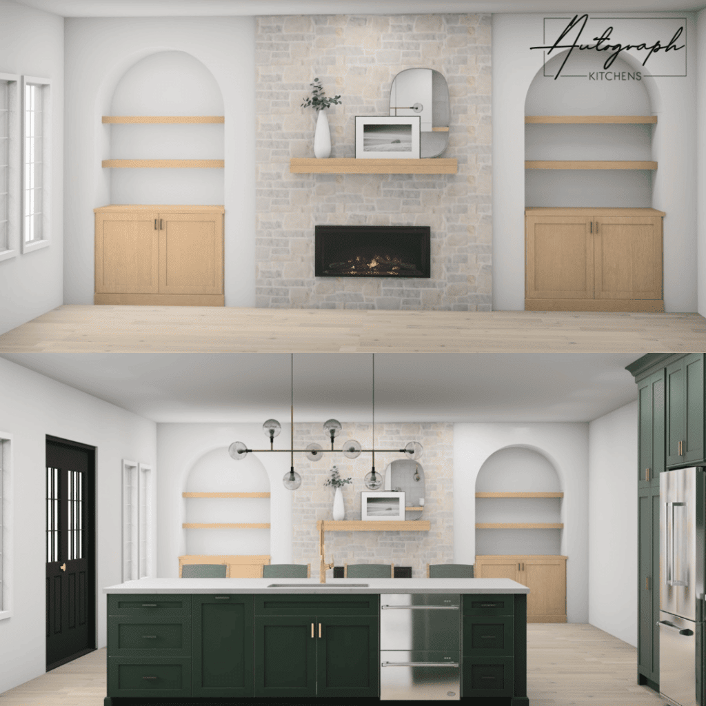 custom cabinetry rendering